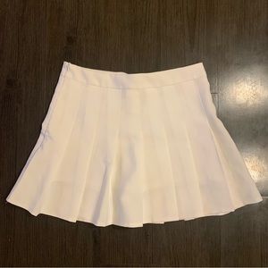 White Pleated Skirt
